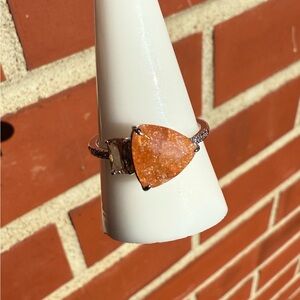 Chic Orange Gemstone Ring